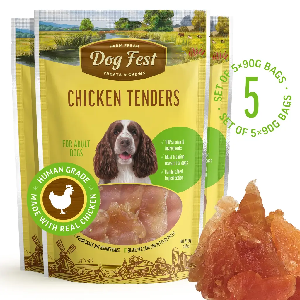 Chicken Tenders - Dog Treats - Set Of 5