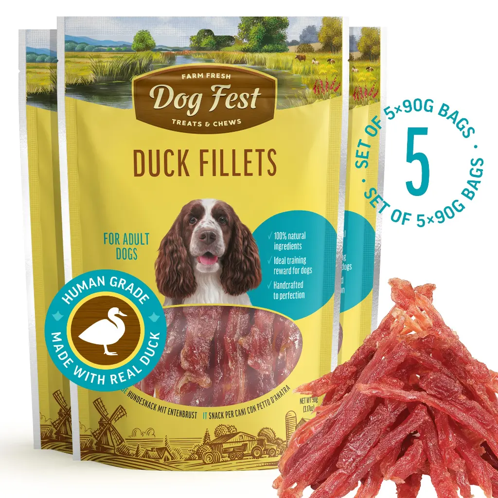 Duck Fillets - Dog Treats - Set Of 5