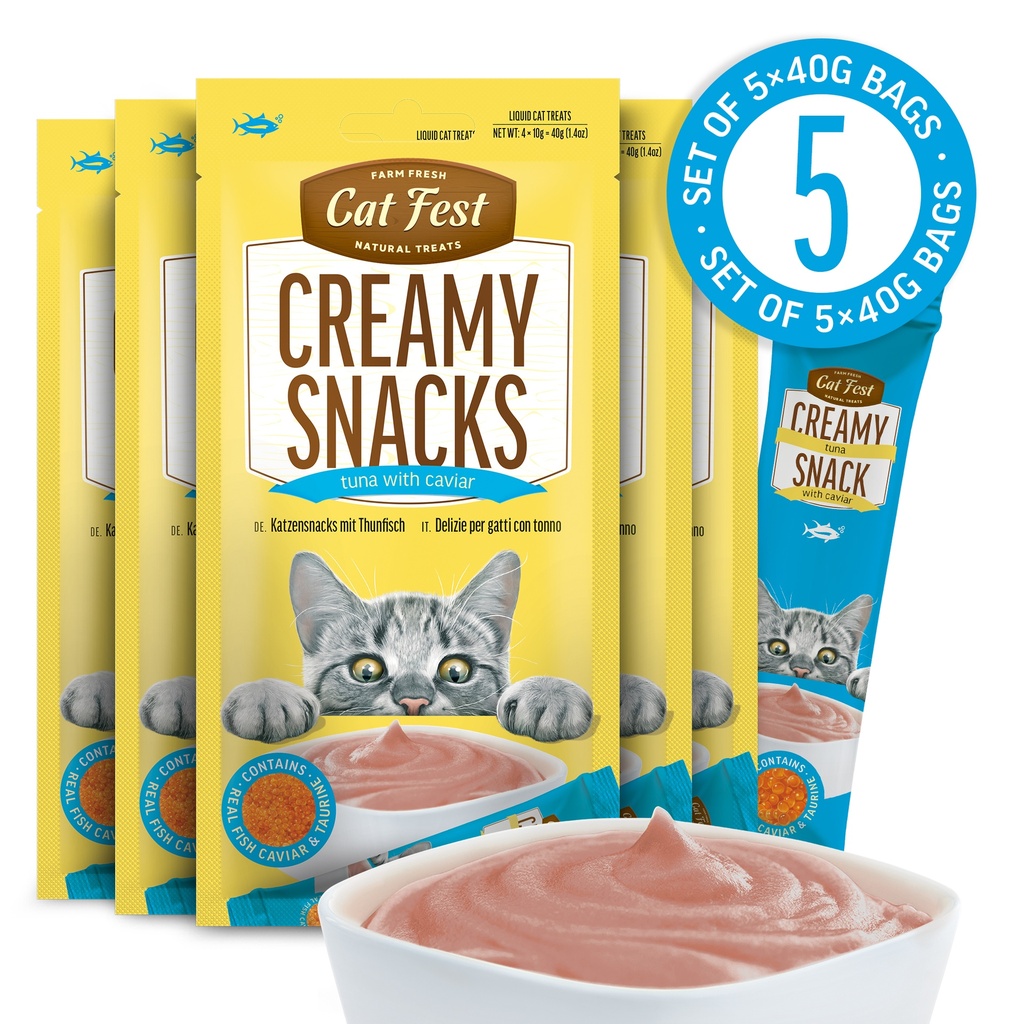 Creamy snacks /Tuna with caviar  - Set of 5x40 g 