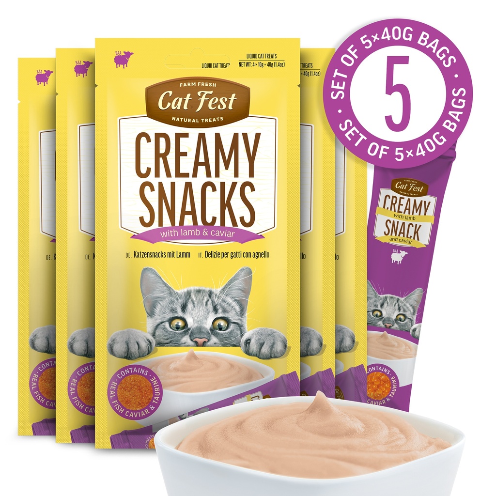 Creamy snacks /Lamb with caviar  - Set of 5x40 g 