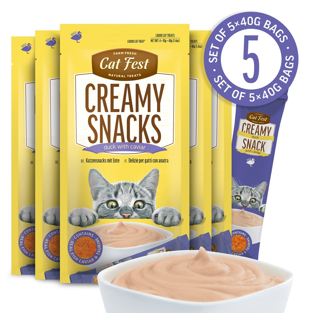 Creamy snacks /Duck  with caviar  - Set of 5x40 g 