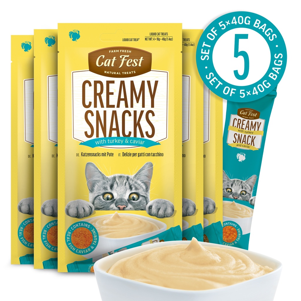 Creamy snacks /Turkey with caviar  - Set of 5x40 g 