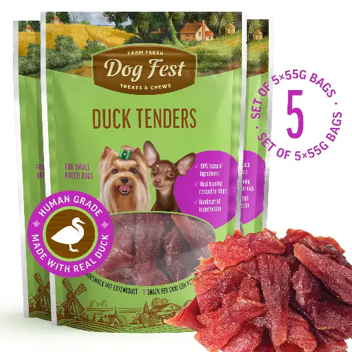 [79711533] Duck Tenders - Dog Treats For Small Breeds - Set Of 5x55g