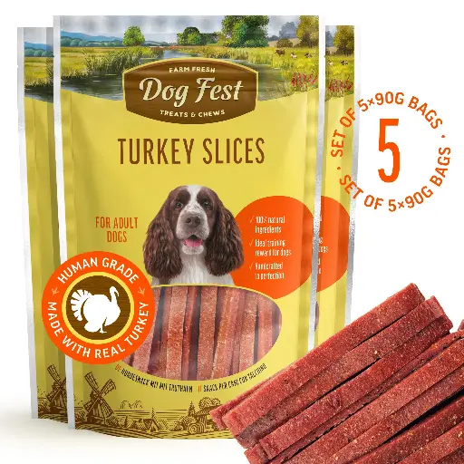 [79208931] Turkey slices - Dog Treats - Set Of 5