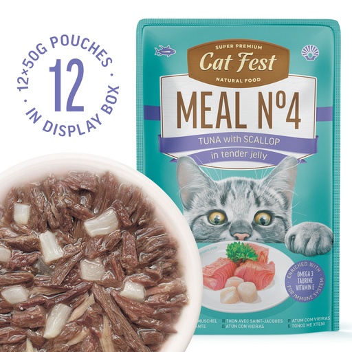 [79217964] MEAL No 4 / Tuna with scallop in tender jelly - Set of 12x 50 g