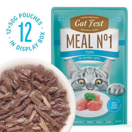 [79219692] MEAL No 1 / Tuna in tender jelly - Set of 12x 50 g