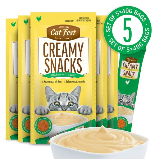 [79215090] Creamy snacks /Chicken  with caviar  - Set of 5x40 g 