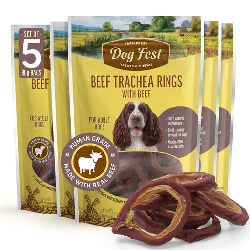 [79219951] Beef trachea with beef - Dog Treats - Set Of 5
